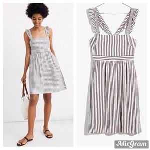 Madewell StripeRuffleStrap Dress